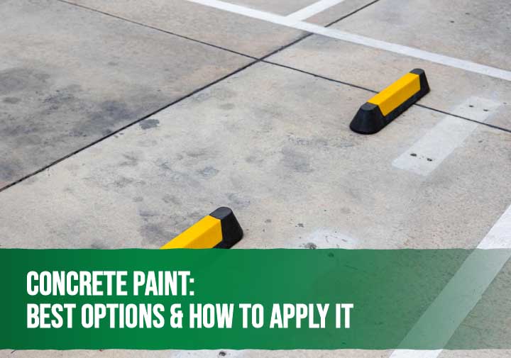 Applying concrete paint to a concrete surface for a durable and attractive finish.